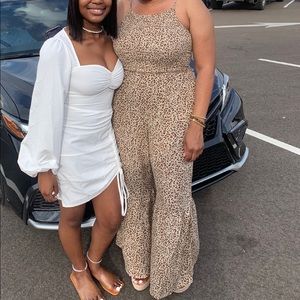 Cheetah Print Flare Jumpsuit